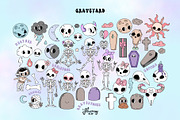 Pastel Goth Halloween creepy bundle, a Seasonal Illustration by Huxmay (Thumbnail 6 of 16)