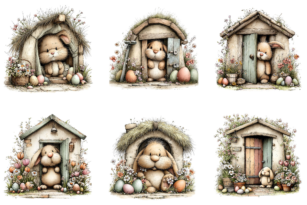 Easter Bunny House Clipart, an Illustration by Dream Creation (Photo 5 of 6)