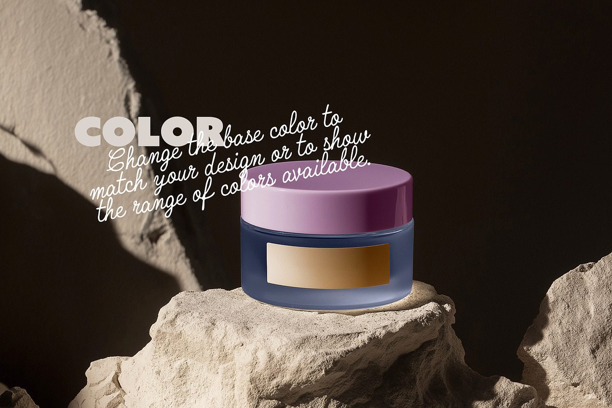 Cosmetic Jar Mockup On Stone, a Packaging Mockup by McLittle Stock (Photo 4 of 4)