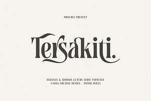 Tersakiti Elegant Modern Serif