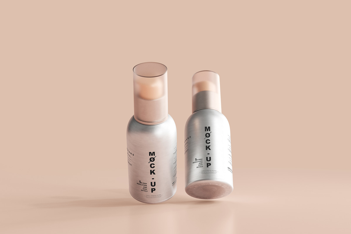 Aluminum Cosmetic Mockup Bundle, a Cups & Container Mockup by pmvch (Photo 118 of 206)