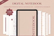 Digital Notebook For Goodnotes, a Stationery Template by Digital_Mind (Thumbnail 1 of 10)
