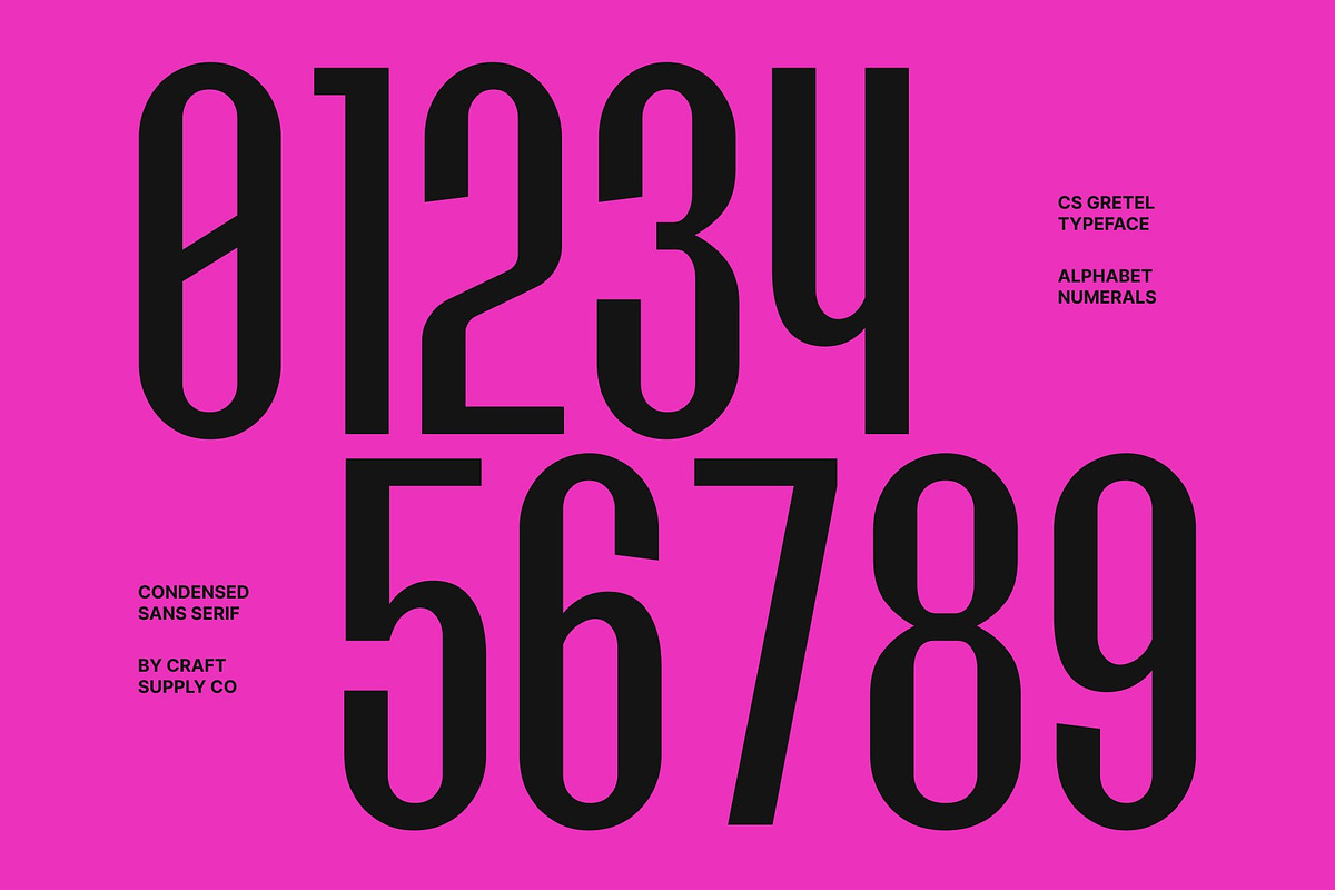 CS Gretel – Condensed Font, a Sans Serif Font by Craft Supply Co. (Photo 6 of 8)