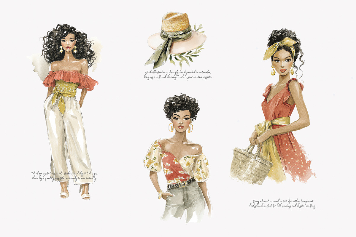 Spring romantic watercolor clipart, a Decorative Illustration by Patishop Art (Photo 4 of 9)