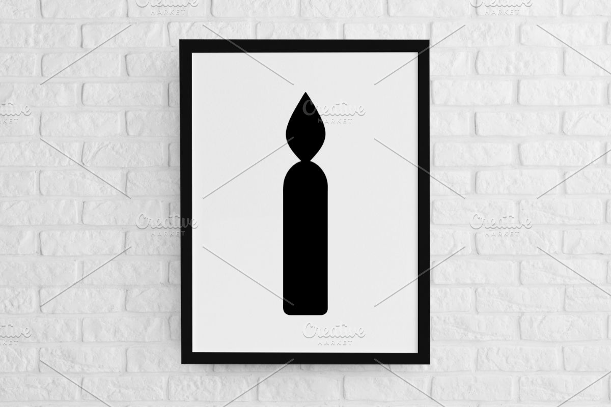 Candle Silhouette SVG, a Decorative Illustration by newminddesign (Photo 2 of 3)