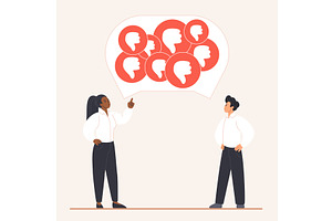 Negative feedback boss colleagues, a Person Illustration by Lemberg Vector