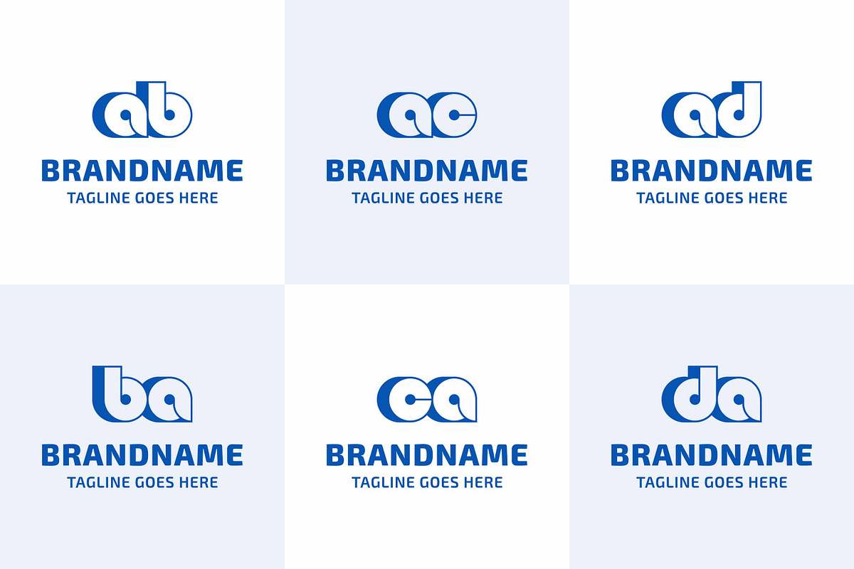 Letters AB BA AC CA AD DA Bold Logo, a Branding & Logo Template by Pray Art Design Studio (Photo 1 of 2)