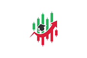 Trading Education Icon Logo, a Branding & Logo Template by Advateik ™ (Thumbnail 1 of 3)