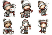 Whimsical Winter Kids Clipart Bundle, an Illustration by DreamArtGraphic (Thumbnail 2 of 5)