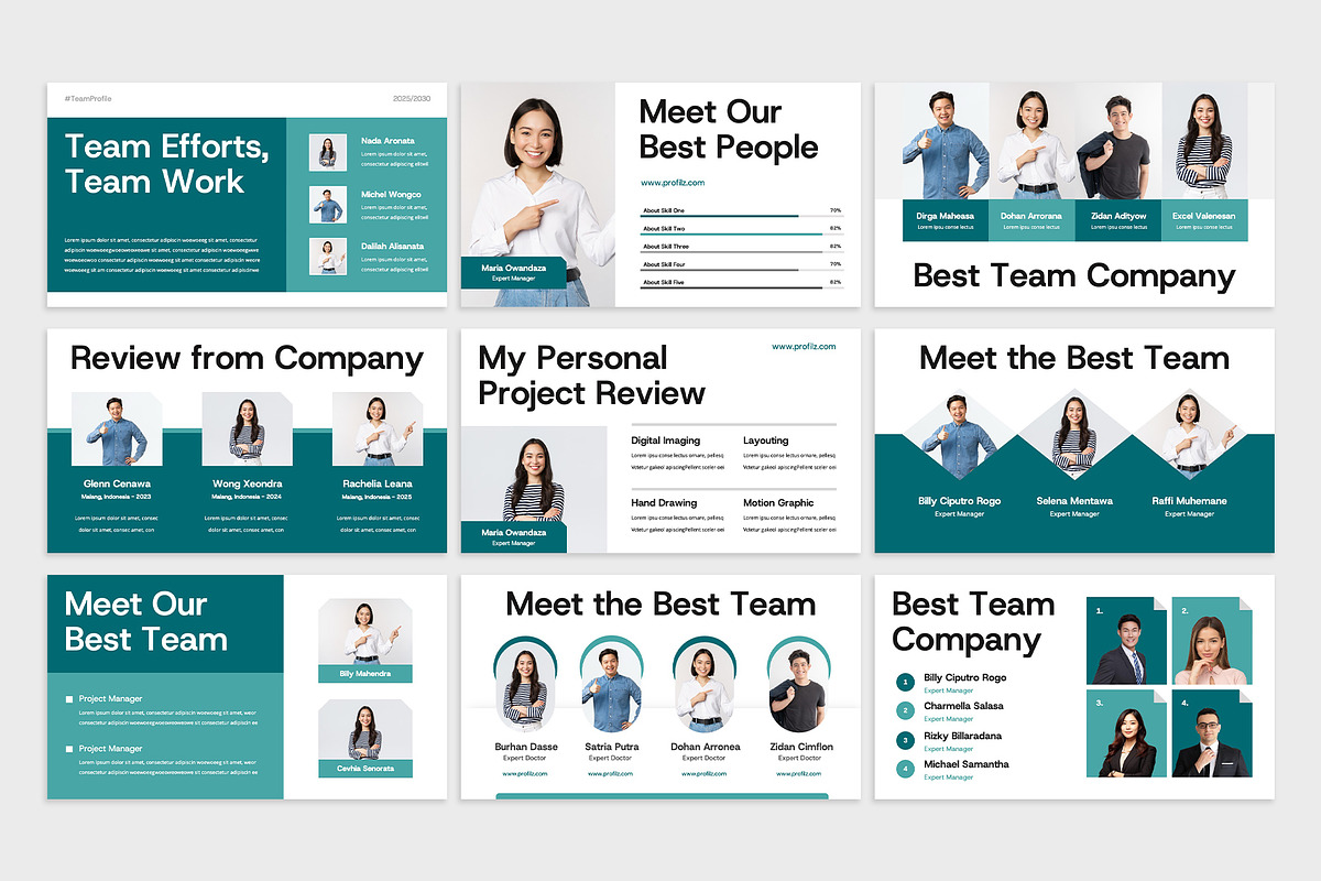 Team Profile Google Slides preview 3
