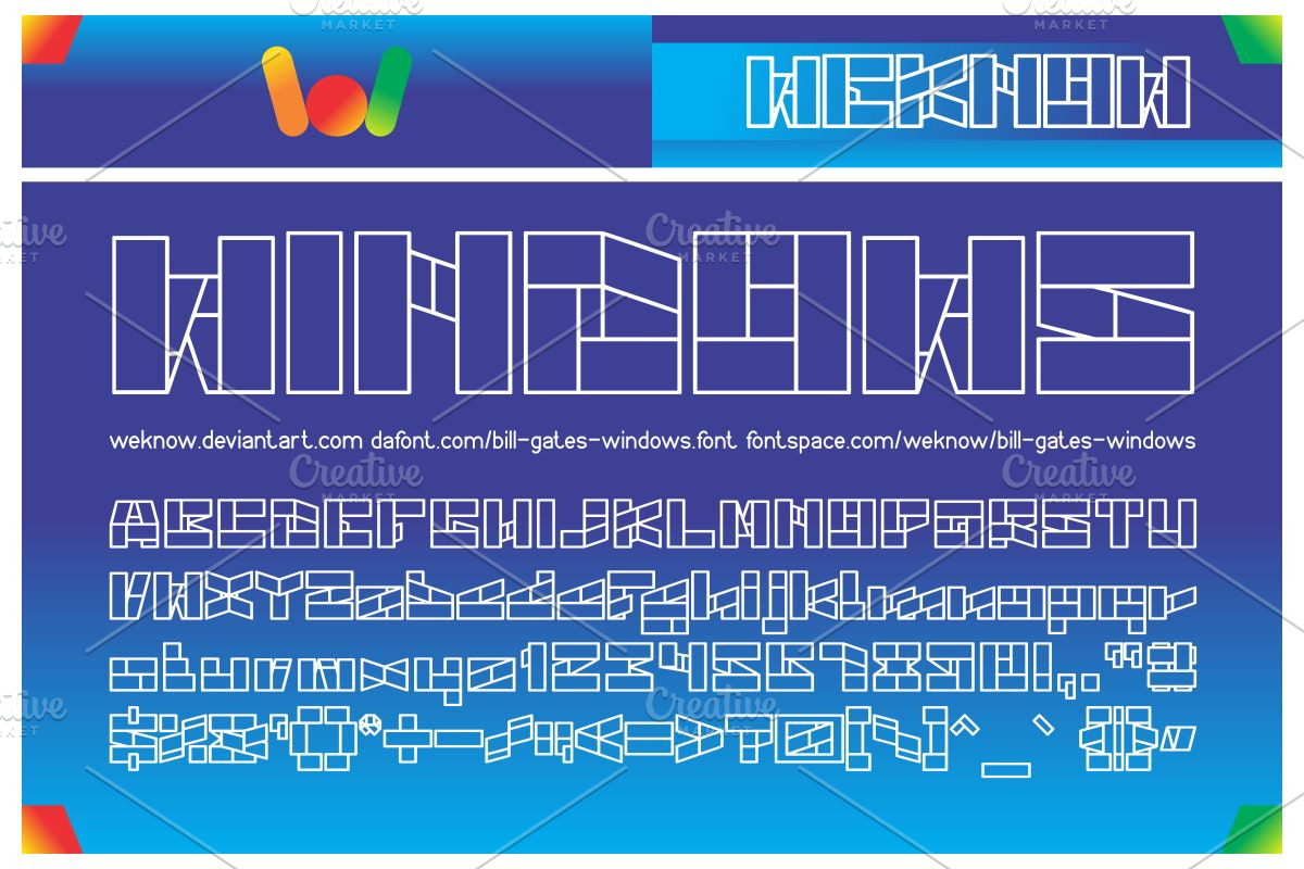 bill gates windows font preview 2