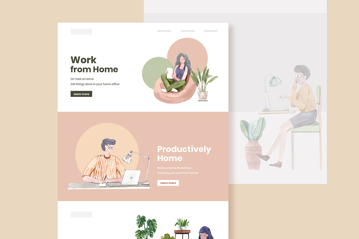 Work from Home with people concept, a Person Illustration by CreativeValuation (Photo 12 of 13)
