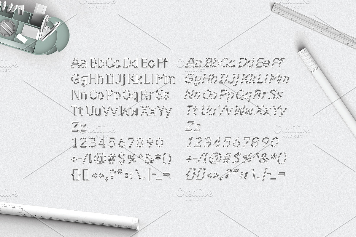 Sonif Line Font preview 2