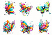 Whimsical Spring Butterfly Clipart, an Illustration by Designworld (Thumbnail 4 of 8)