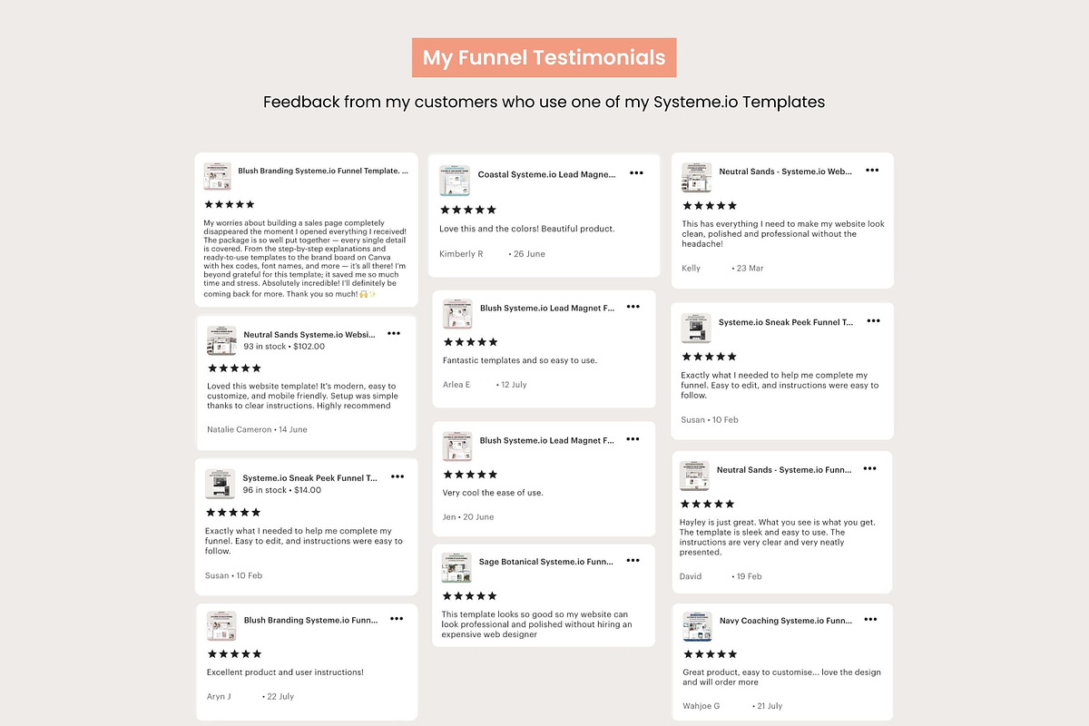 Systeme.io Calypso Peach Lead Funnel, a Landing Page Template by Hayley's Digital Hub (Photo 9 of 9)