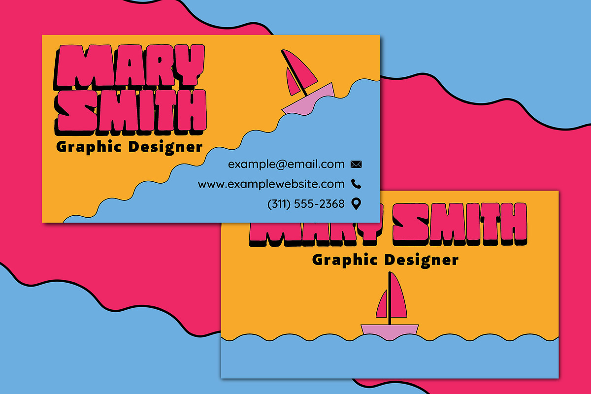 Multicolored Business Card Geometric