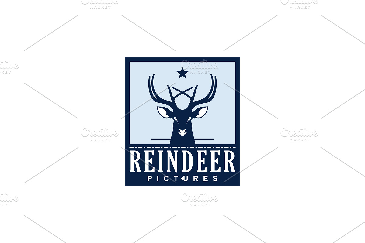 Deer Reindeer Antler Simple Logo, a Branding & Logo Template by Atlantis X Nurman Arbai (Photo 1 of 2)