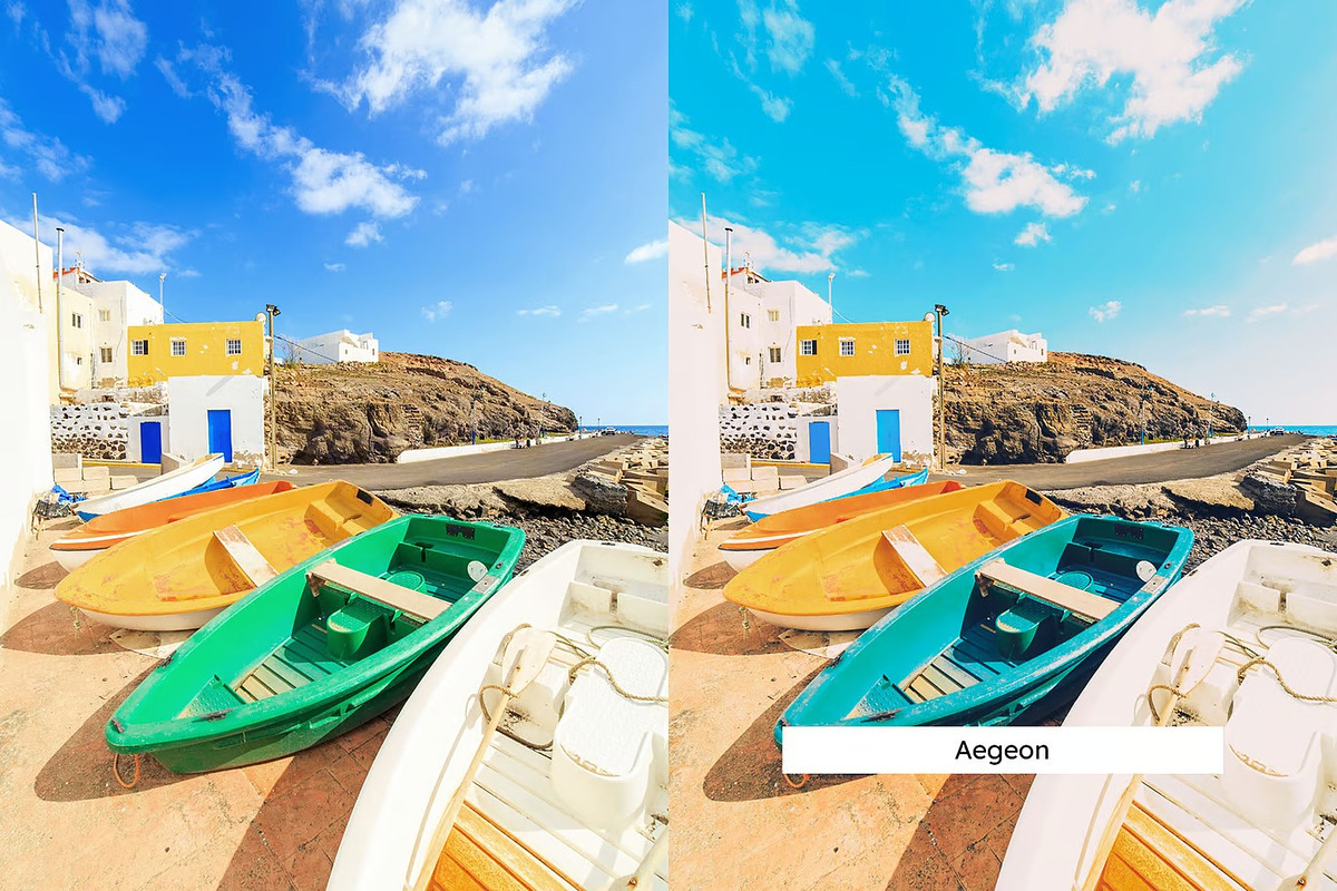 20 Mykonos Lightroom Presets & LUTs, a Preset Add-On by skybluecreative (Photo 3 of 10)