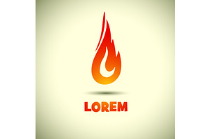 Logo fire hand drawn. Not AI, Vector, an Object Illustration by Nenahliadava Design