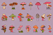 Magic Mushrooms, an Object Graphic by Pulpixel Design (Thumbnail 4 of 7)