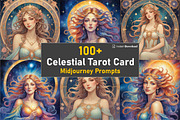 Celestial Tarot Card AI Prompts, a Background Graphic by Design Laz (Thumbnail 1 of 7)