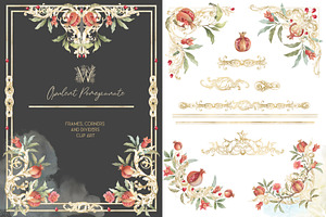 Watercolor Pomegranate collection