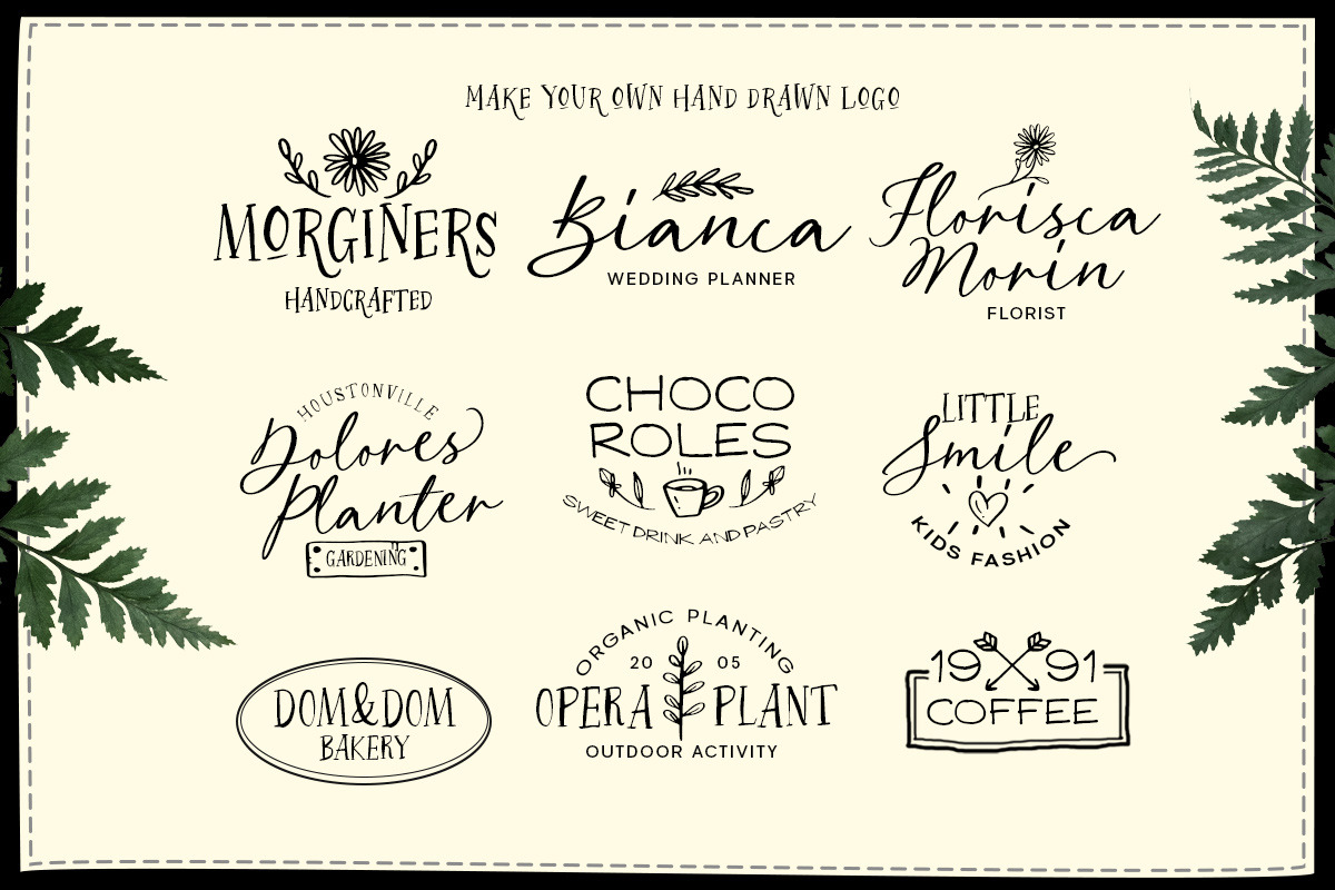 Pretty Garden Font Trio with Doodle, a Font by Letterhend Studio (Photo 4 of 12)