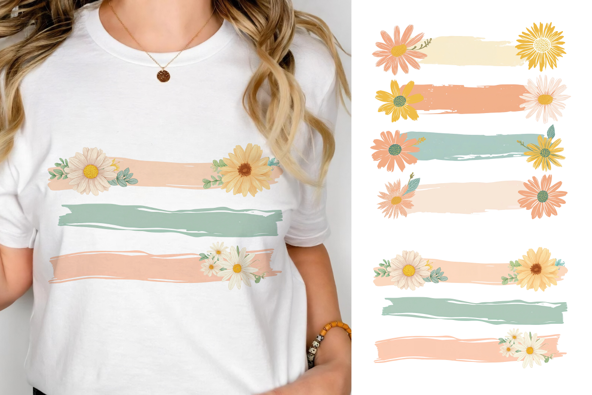 50 Flower Brushstrokes PNG Clipart, a Texture Graphic by Whimsy Brush Studio (Photo 4 of 9)