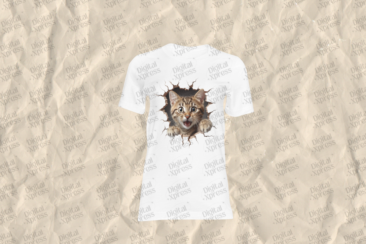 Funny Cat Break Through Png Set, an Animal Illustration by Digital Xpress (Photo 3 of 3)