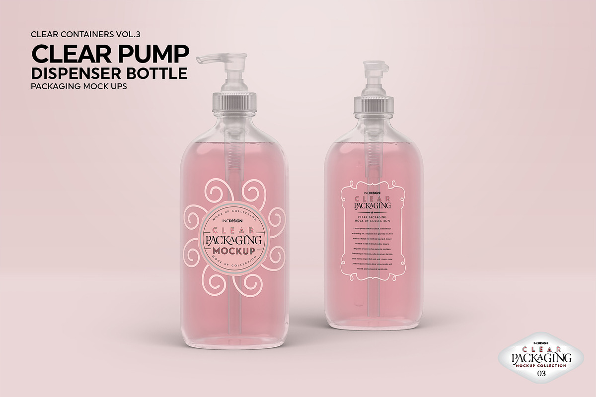 Clear Pump Dispenser Mockup, a Cups & Container Mockup by INCDesign (Photo 4 of 8)