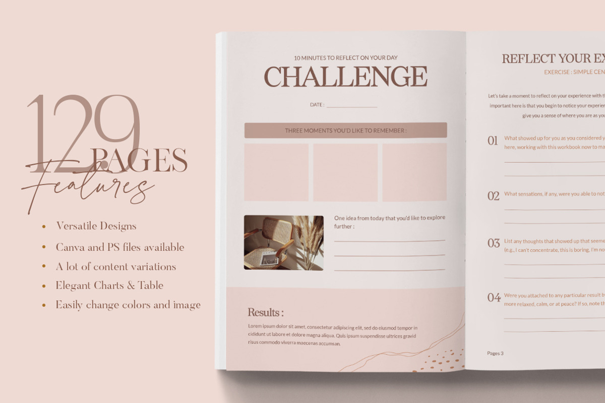 Wellness Workbook Creator | CANVA PS, a Magazine Template by Eviory (Photo 21 of 45)