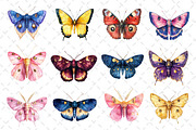 Watercolor Butterfly Clipart PNG, an Illustration by Dream Creation (Thumbnail 4 of 6)