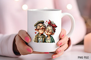 Romantic Elderly Couple Png Bundle, an Illustration by Craft Nest (Thumbnail 8 of 11)