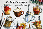 Autumn Beverage Watercolor Set, a Decorative Illustration by Fluffy Unicorn (Thumbnail 2 of 7)