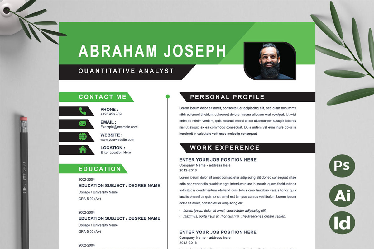 New Modern Resume | CV Template, a Resume Template by Attractive Resume (Photo 1 of 3)