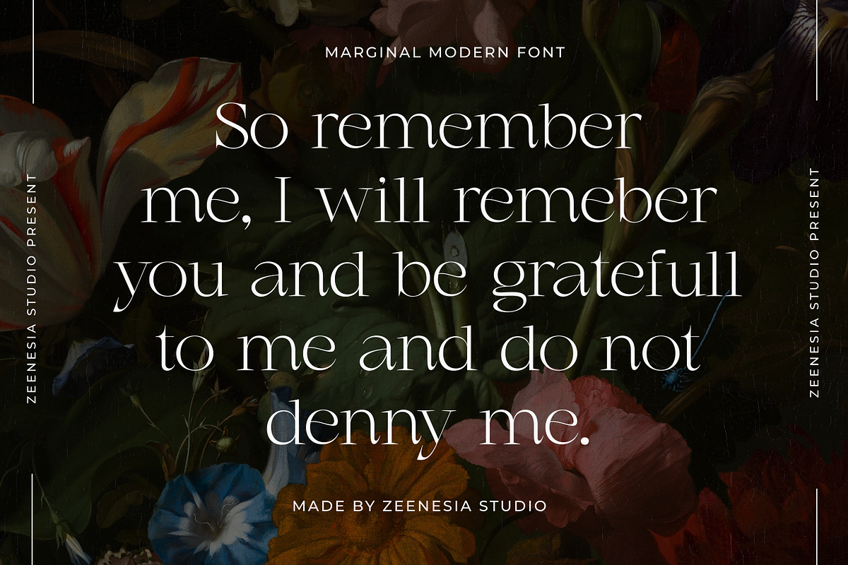 Marginal - A Modern Font, a Serif Font by zeenesia (Photo 7 of 18)