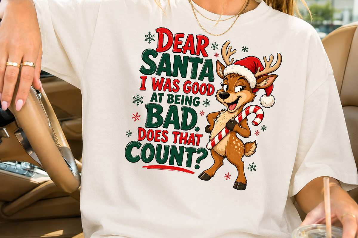 Dear Santa I Was Good At Being Bad, a Seasonal Illustration by Rose Art (Photo 2 of 4)