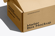 Square Kraft Mailer Box Mockup Set, a Packaging Mockup by pixelmock (Thumbnail 7 of 16)