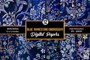 Iridescent Floral Sequin Embroidery, a Pattern Graphic by Creative Store (Thumbnail 1 of 5)