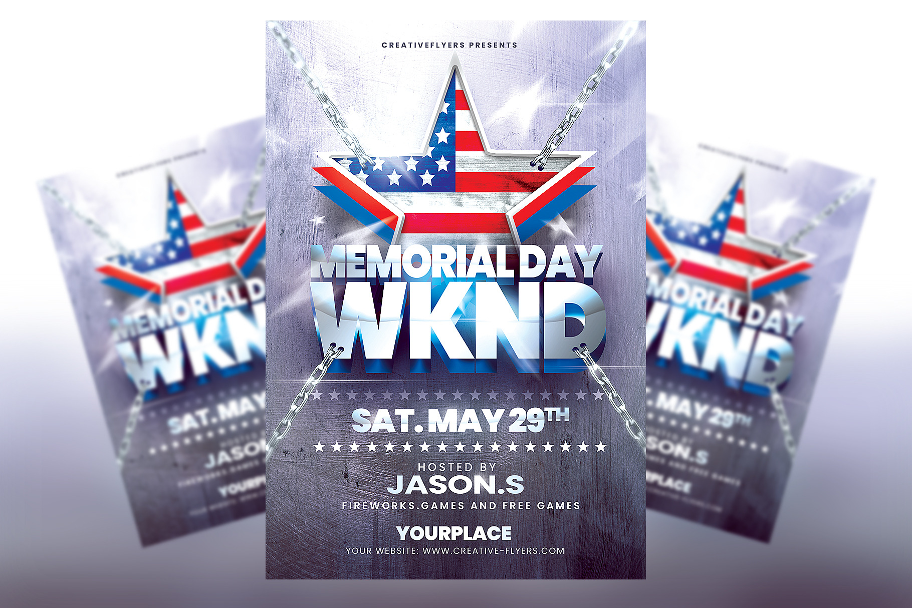 Memorial Day Flyer Template, a Flyer Template by Rome B Creation