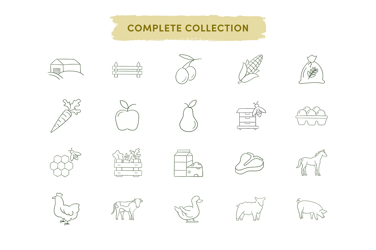 Farming & Agriculture Icons, an Outline Icon by Caroline Mackay (Photo 5 of 10)