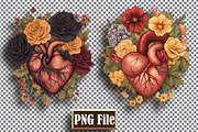 Floral Heart Clipart Bundle Png, an Object Graphic by protabsorkar11 (Thumbnail 7 of 9)