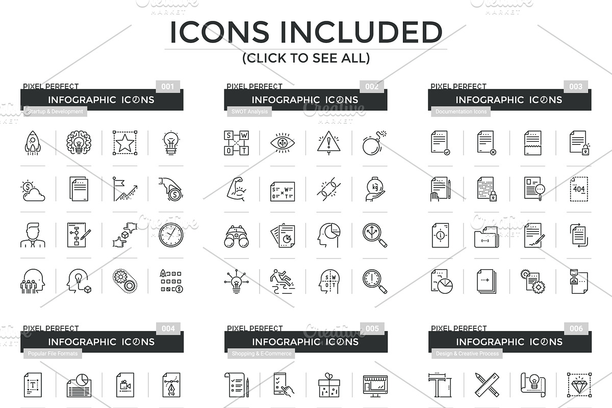460 Infographic Icons. Free Updates, an Outline Icon by Andrew Kras Design (Photo 10 of 12)