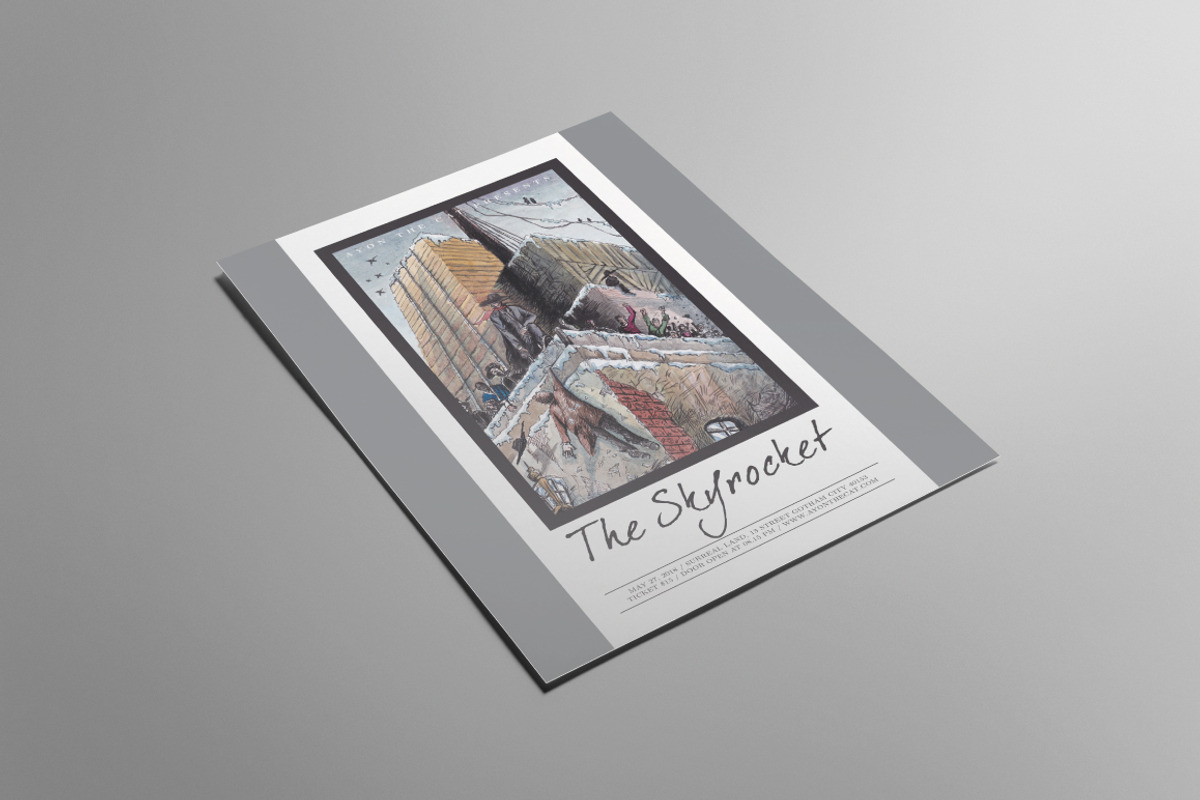 Watercolor Movie Scene Flyer, a Flyer Template by ashenterprise (Photo 5 of 5)