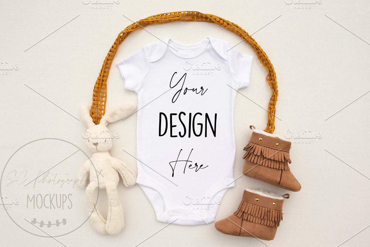 Baby Bodysuit Vest Mockup JPG, a Beauty & Fashion Photo by SC Photography & Design (Photo 1 of 2)