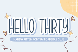 Hello Thirty Monoline Font