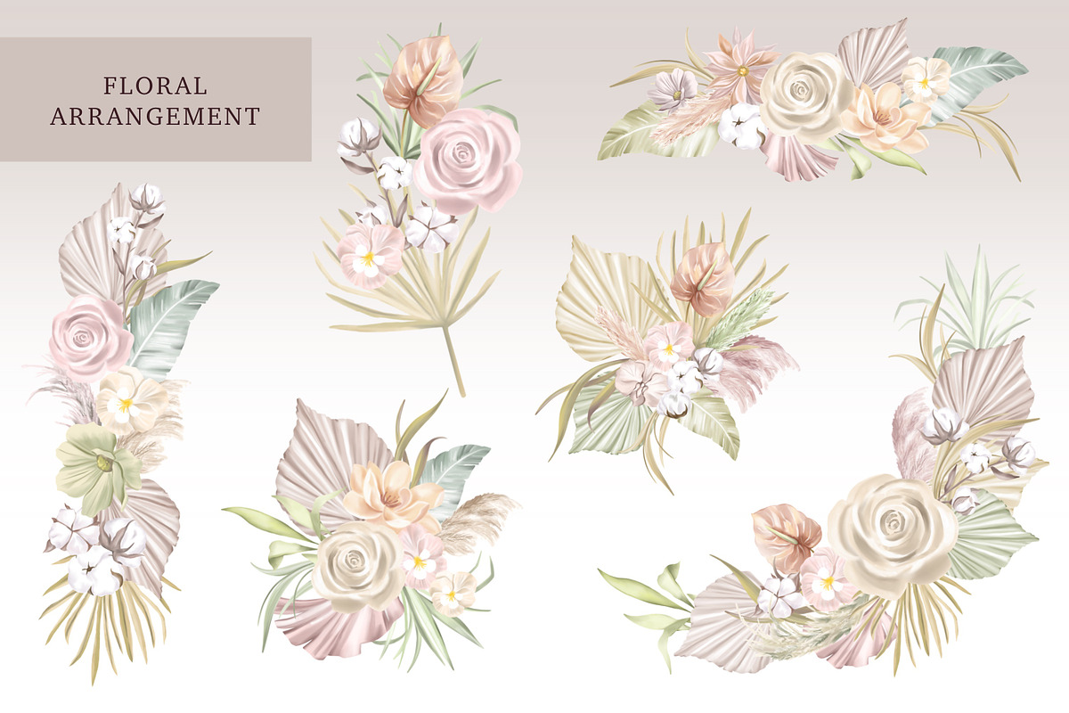 Boho Tropical Floral, a Decorative Illustration by Rachel Art Studio (Photo 3 of 9)