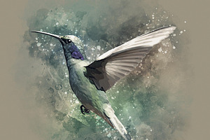 Watercolor Bird Painting Effect