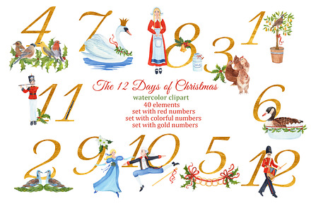 12 Days of Christmas, a Person Illustration by s.yanyeva
