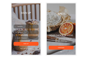 Food Order & Delivery UI Kit XD